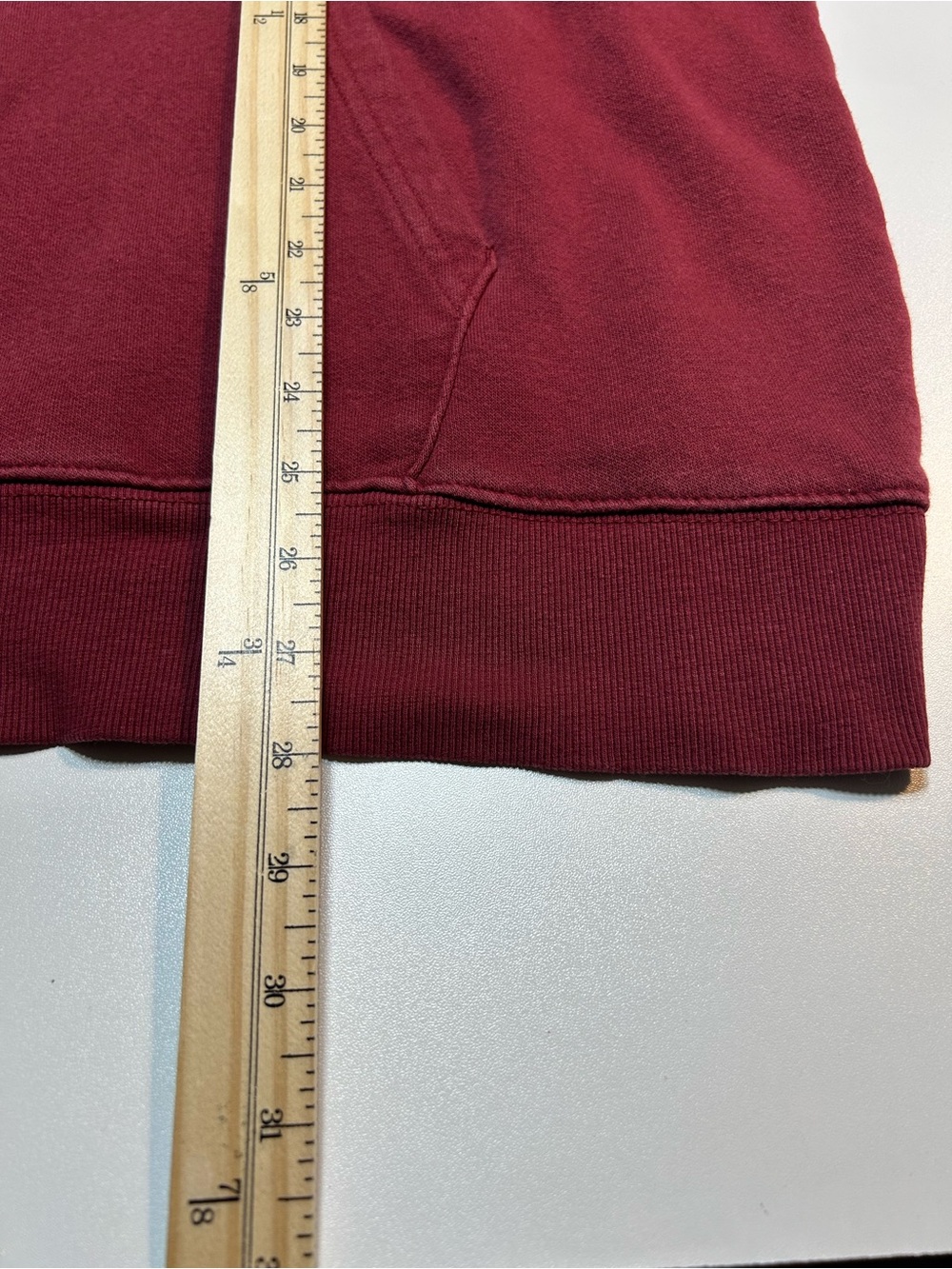 The North Face Red Pullover Hoodie White Embroidered Logo Kangaroo Pocket - Picture 6 of 6